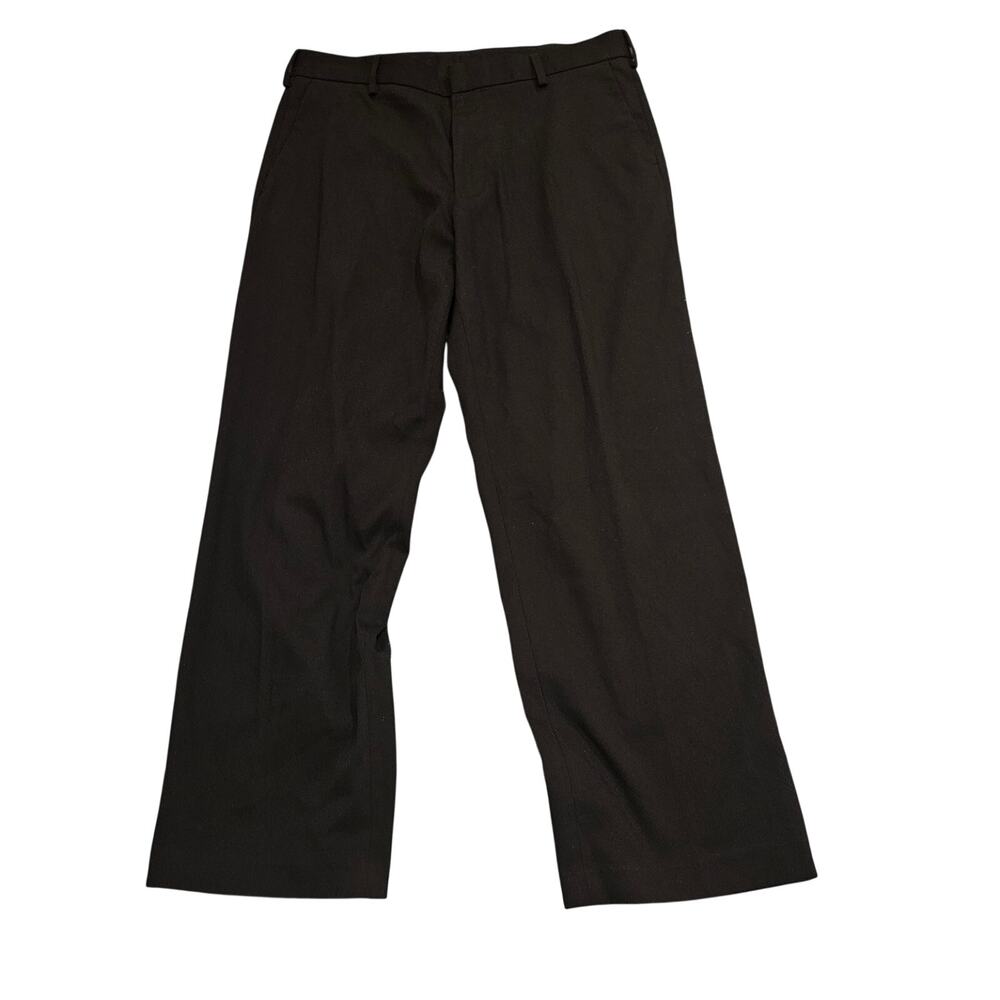 Van Heusen Men’s Black Dress Pants Slacks Flat Front Size 34x30 Career Office